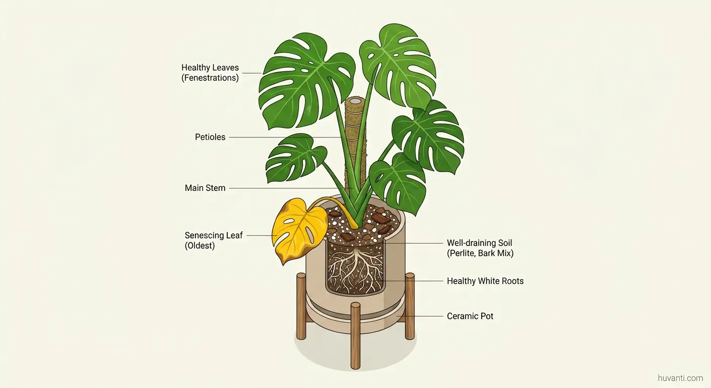 Monstera Yellow Leaf but Not Overwatered? 9 Common Causes and Easy Fixes